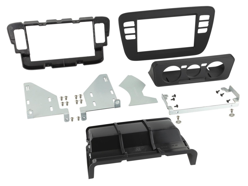 Ramka montażowa 2-DIN Seat/Skoda/VW, czarna