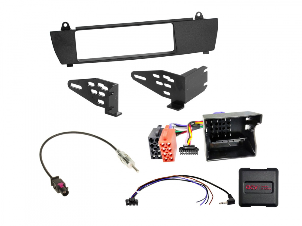 Zestaw 1-DIN BMW X3 E83 sterowanie z kierownicy / adapter antenowy