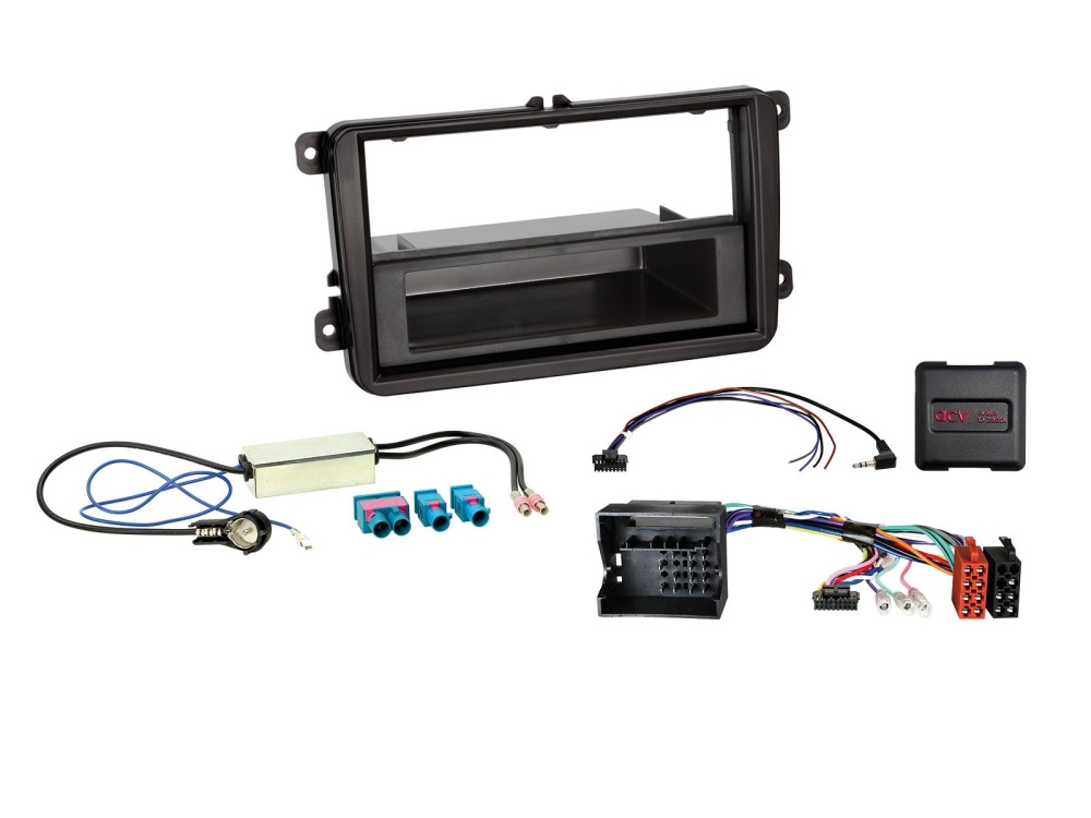1/2-DIN zestaw instalacyjny z schowkiem Seat/Skoda/VW