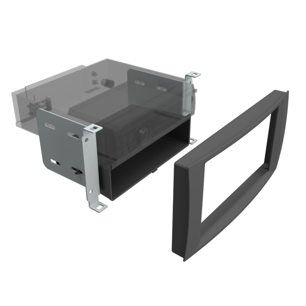 Zestaw instalacyjny ACV 1/2-DIN z kieszenią na akcesoria, VW T5/Touareg