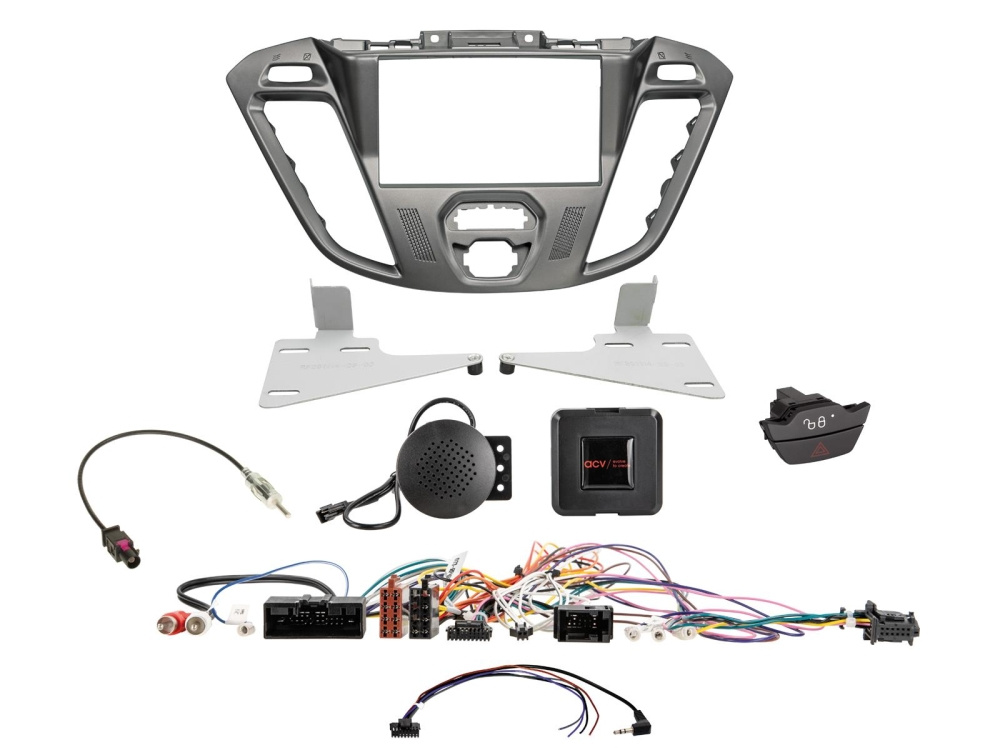 Ramka montażowa 2-DIN Ford Custom 2012-2016, phoenix silver