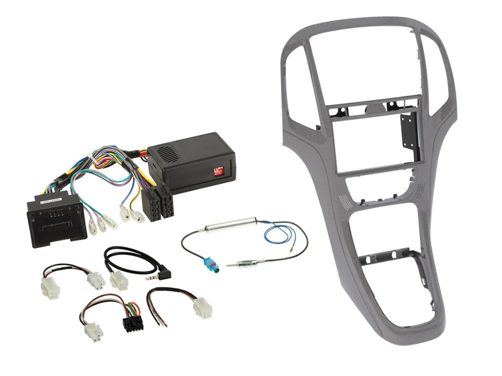 Zestaw instalacyjny ACV 2-DIN Opel Astra J, szary tytanowy