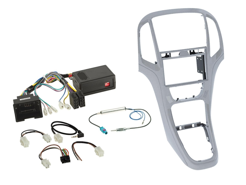 Zestaw instalacyjny ACV 2-DIN Opel Astra J, srebrny platynowy
