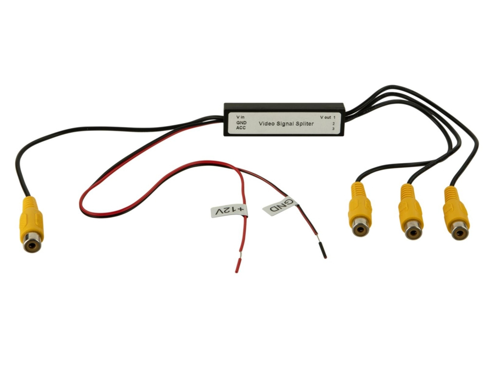 Wzmacniacz i splitter sygnału wideo 1x3 RCA