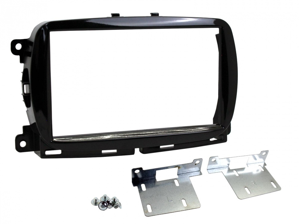 Ramka montażowa Double-DIN Fiat 500 2015- czarna