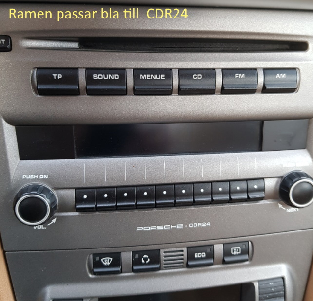 Ramka montażowa podwójny DIN Porsche 911