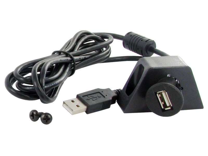 Kabel Aux - przedłużacz USB z montażem do deski rozdzielczej