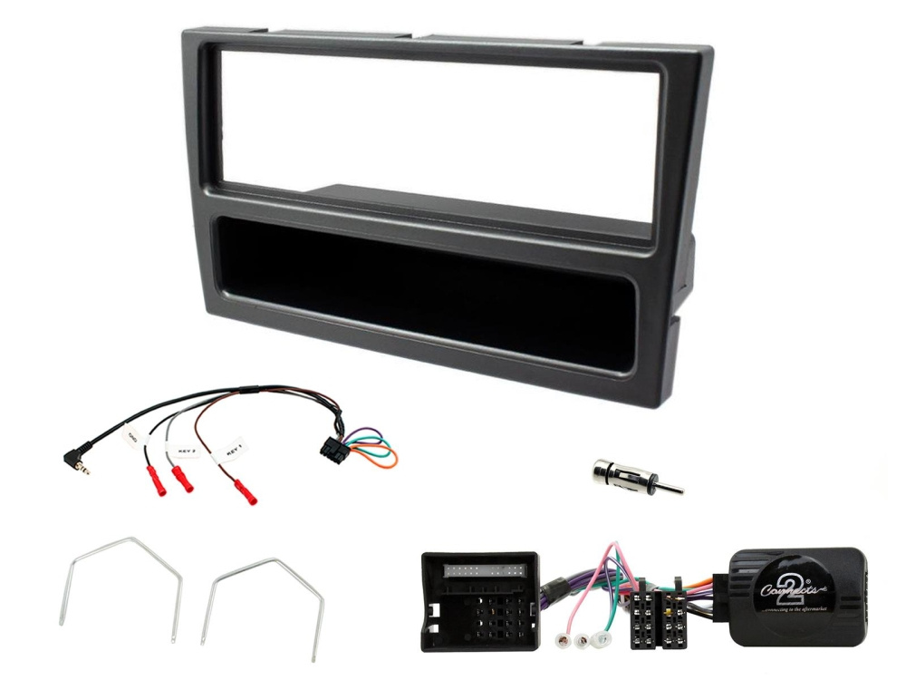 Zestaw instalacyjny Opel Astra 04-10, single-DIN, niebiesko-szary