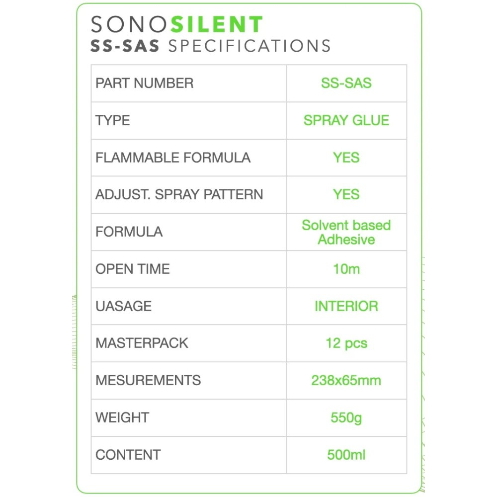 SONO Silent SS-SAS klej w sprayu, 500 ml