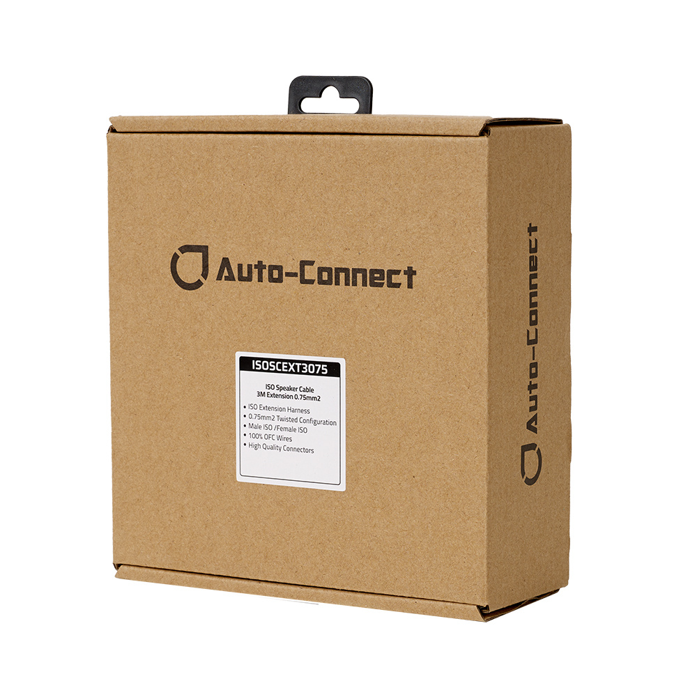 Auto-Connect ISO-ISO 3 m przedłużenie do głośników, 2x0.75mm²