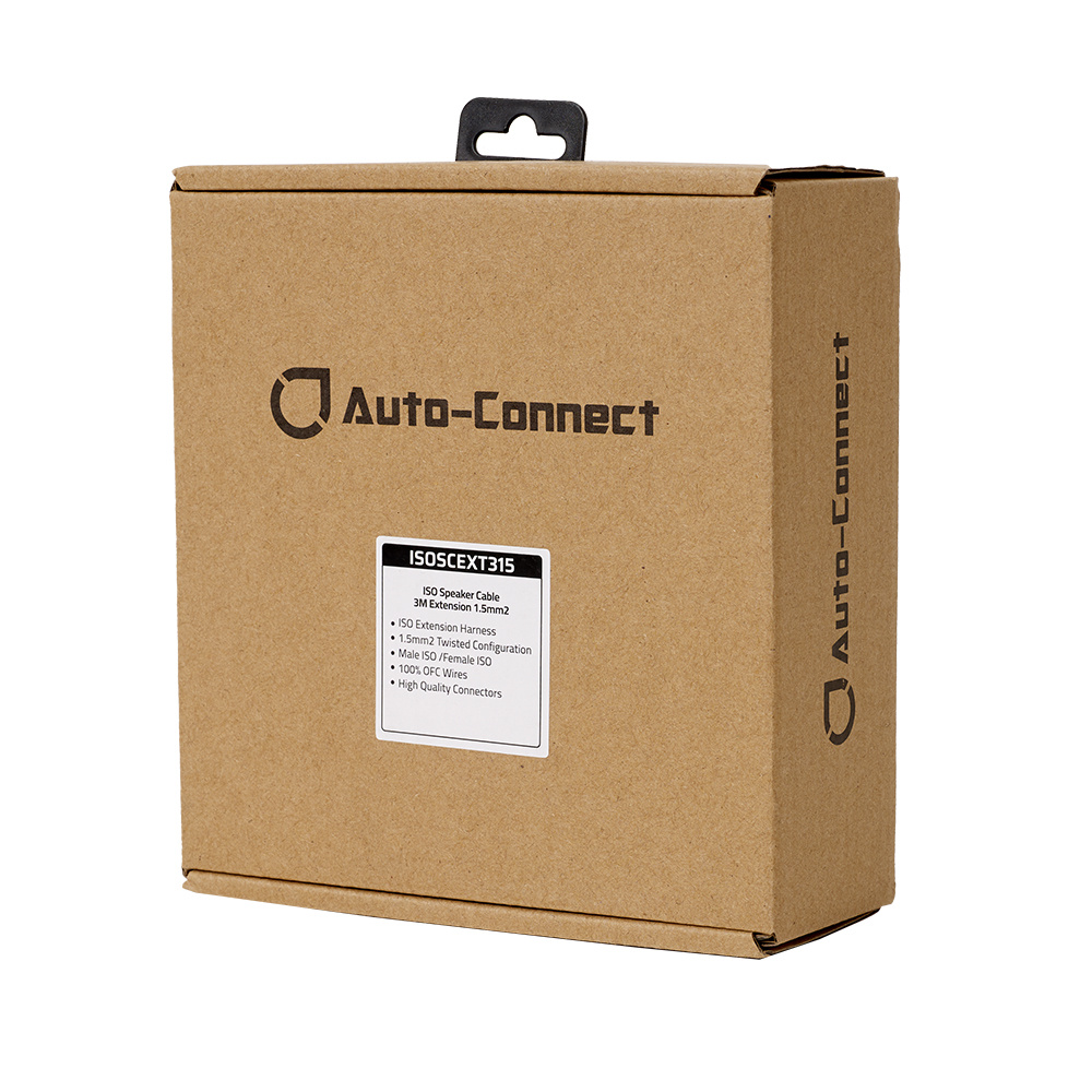 Auto-Connect ISO-ISO 3 m przedłużenie do głośników, 2x1.5mm²