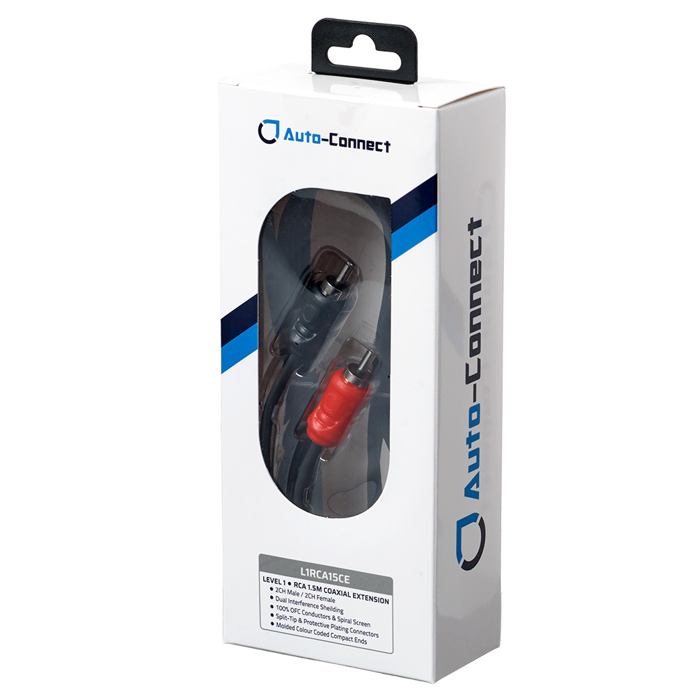 Auto-Connect koncentryczny przedłużacz RCA 1.5 metra, Level 1