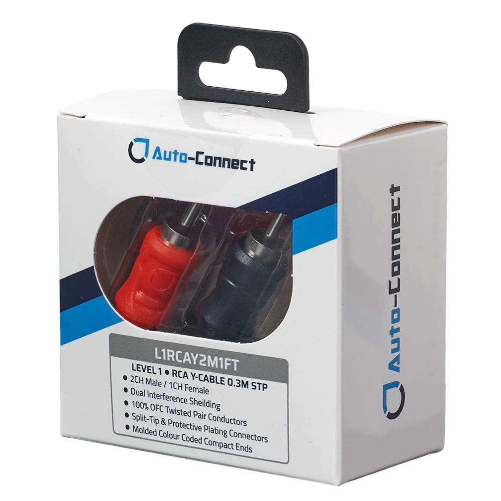 Auto-Connect skręcany rozdzielacz Y niskopoziomowy 2 męskie-1 żeński, Level 1