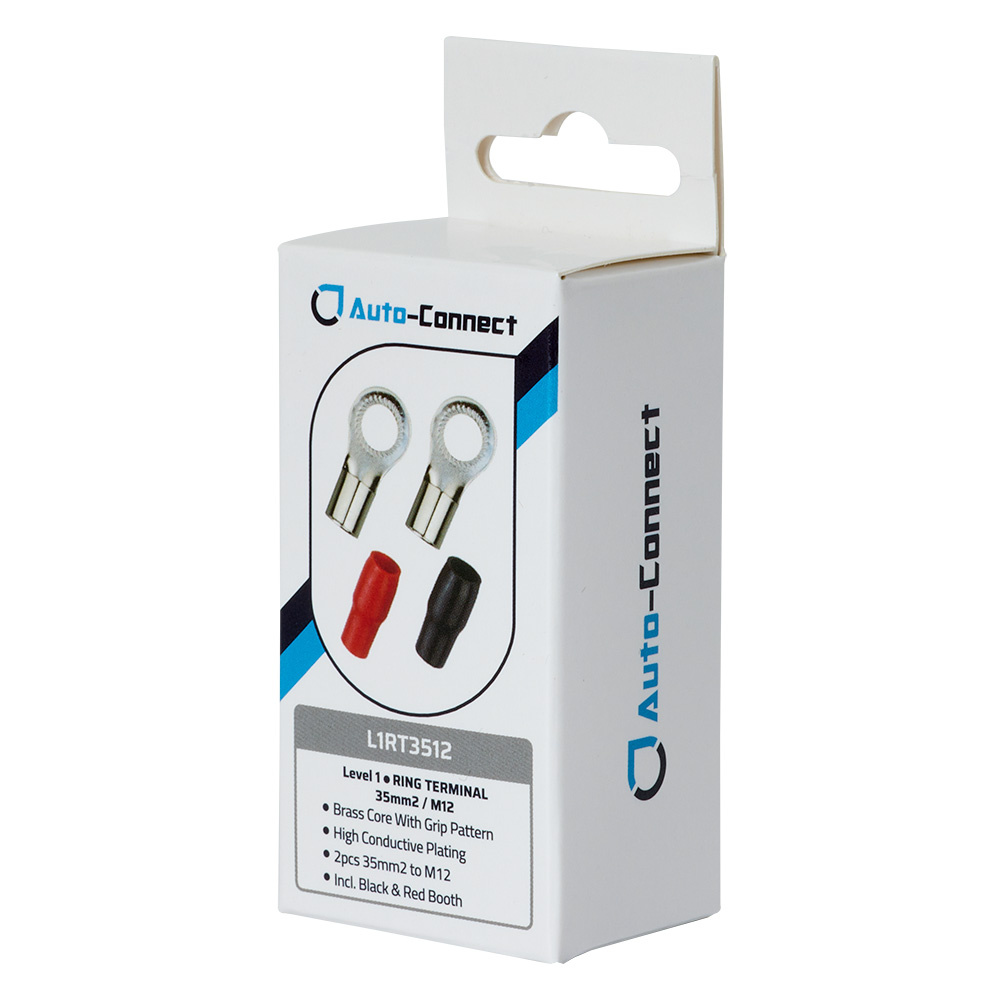 Auto-Connect czerwono-czarna końcówka oczkowa M12, 35 mm²