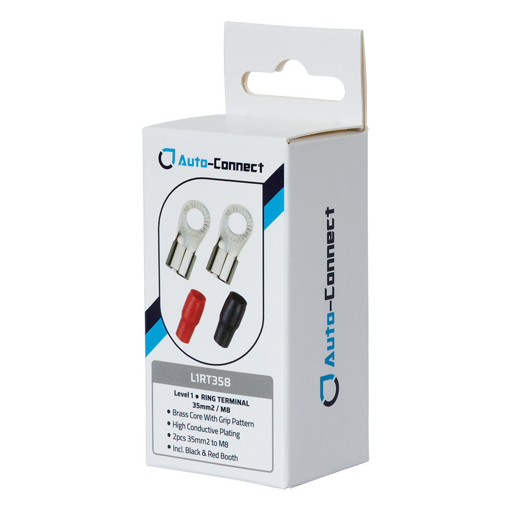 Auto-Connect czerwono-czarna końcówka oczkowa M8, 35 mm²