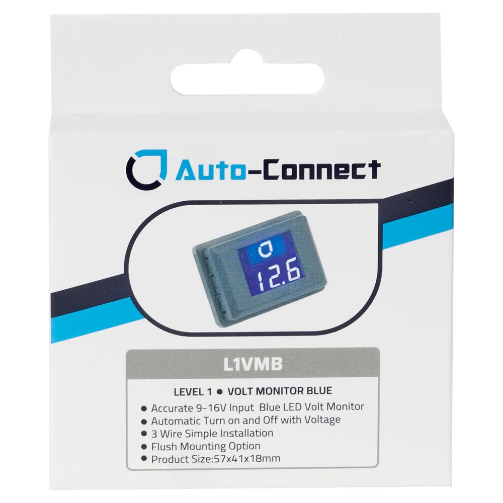 Auto-Connect niebieski woltomierz