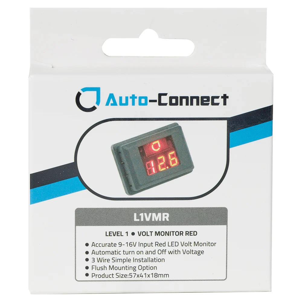 Auto-Connect czerwony woltomierz