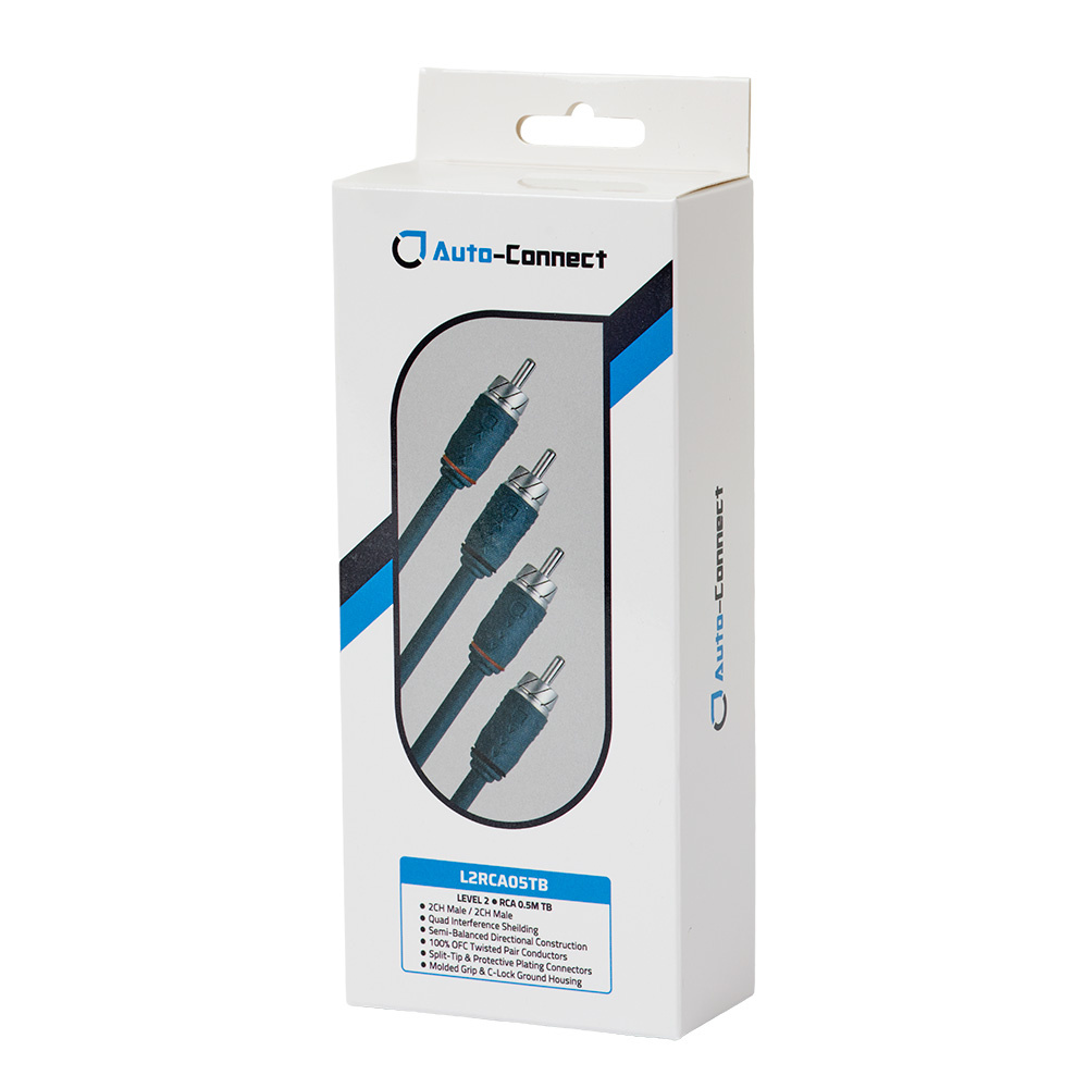 Auto-Connect skręcany kabel niskopoziomowy 0.5 metra, Level 2