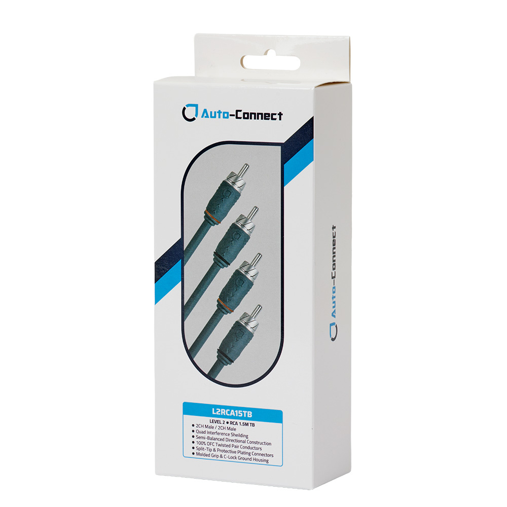 Auto-Connect skręcany kabel niskopoziomowy 1.5 metra, Level 2