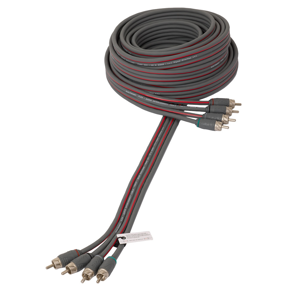Auto-Connect skręcany 4-kanałowy kabel niskopoziomowy 5.5 metra, Level 2
