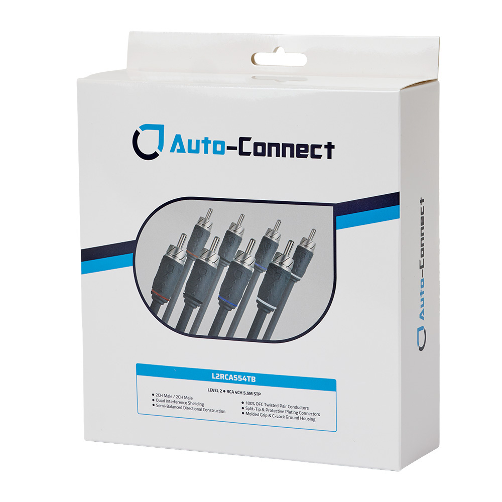 Auto-Connect skręcany 4-kanałowy kabel niskopoziomowy 5.5 metra, Level 2