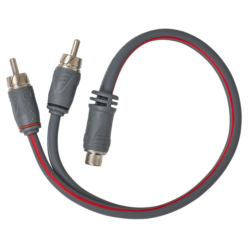 Auto-Connect skręcany rozdzielacz Y sygnału niskopoziomowego, 1 gniazdo na 2 wtyki, 0.3 meter, Level 2