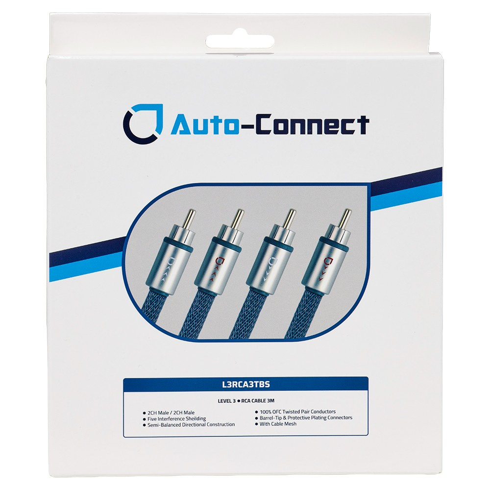 Auto-Connect skręcony kabel niskopoziomowy 3 metry, Level 3
