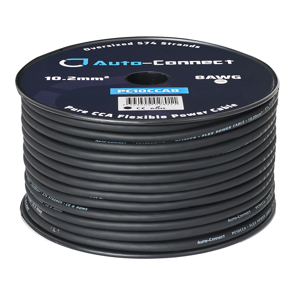Auto-Connect czarny kabel zasilający CCA 10.2mm², na metry