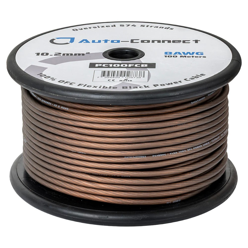 Auto-Connect czarny kabel zasilający OFC 10.2mm², na metry