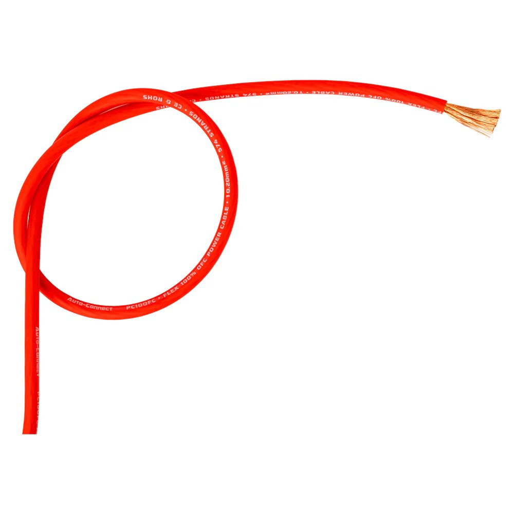 Auto-Connect czerwony kabel zasilający OFC 10.2mm², na metry