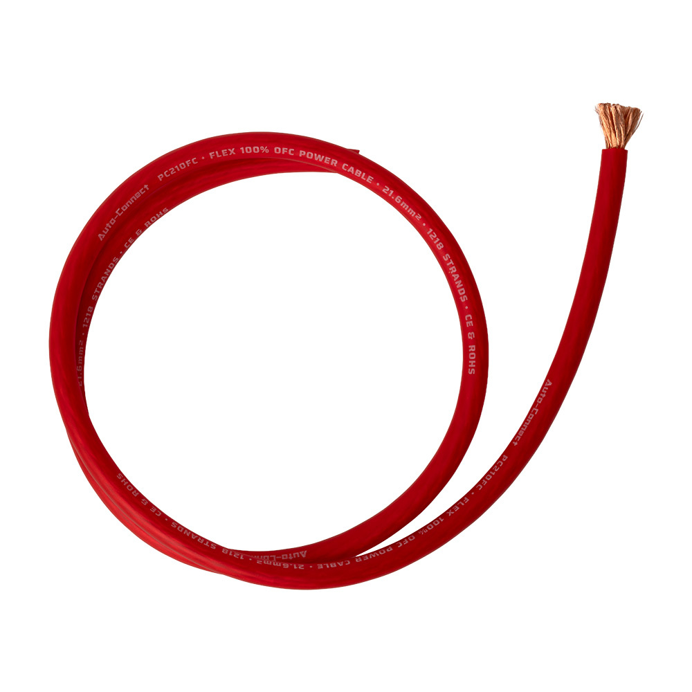 Auto-Connect czerwony kabel zasilający OFC 21.6mm², na metry