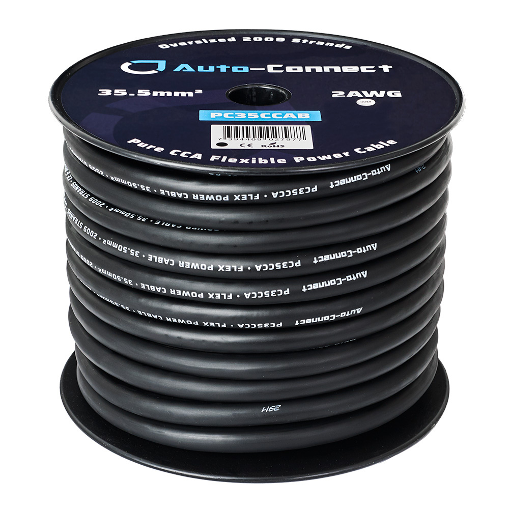 Auto-Connect czarny kabel zasilający CCA 35.5mm², na metry