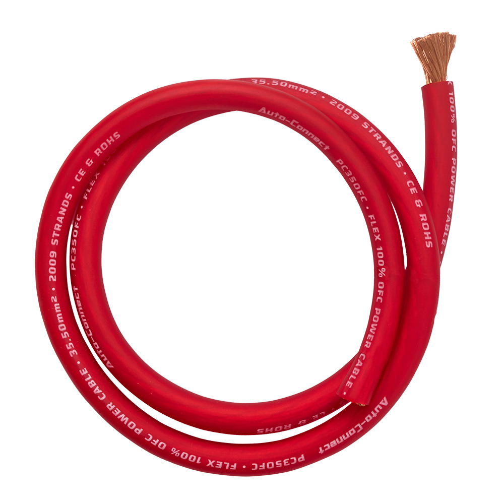 Auto-Connect czerwony kabel zasilający OFC 35,5 mm², na metry
