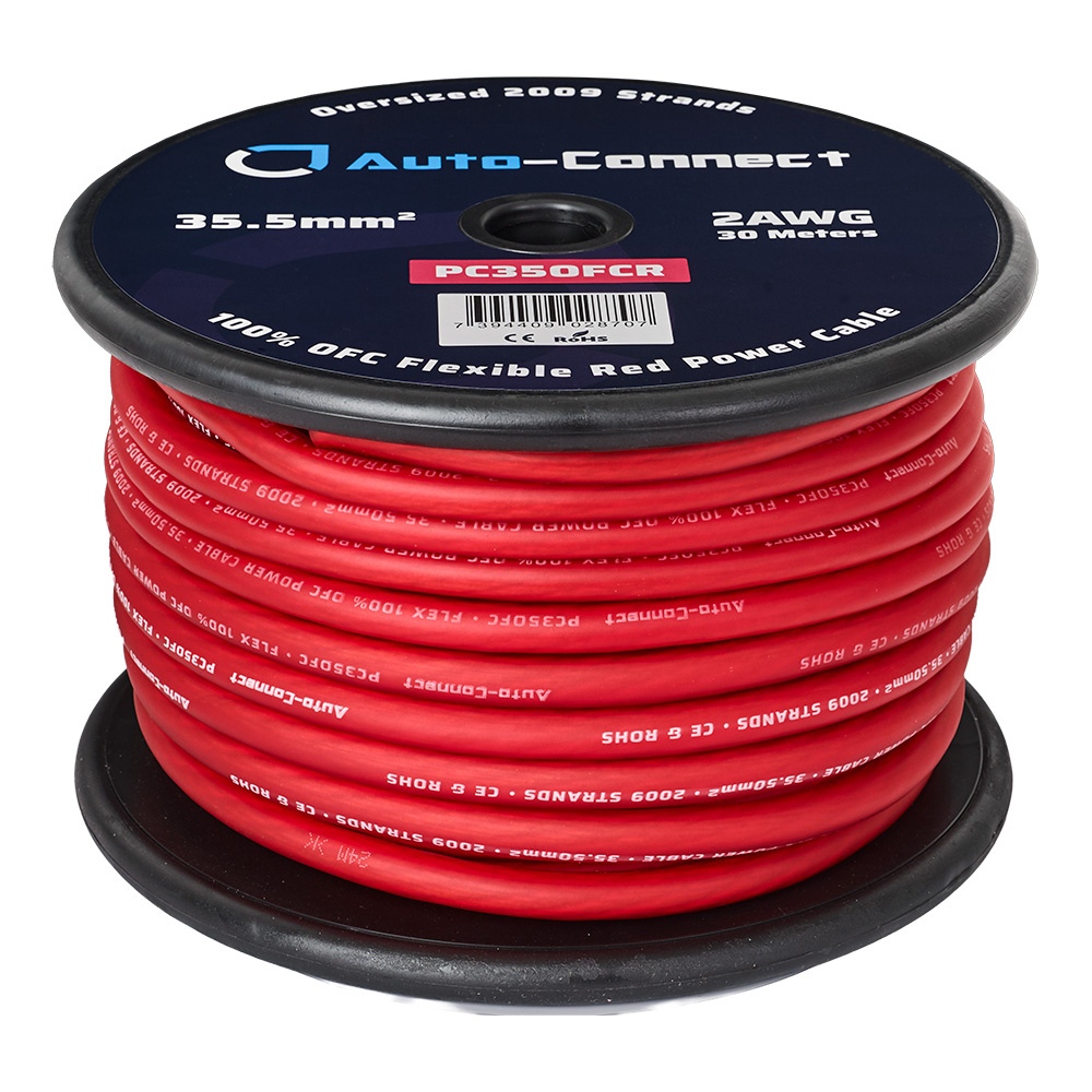 Auto-Connect czerwony kabel zasilający OFC 35,5 mm², na metry