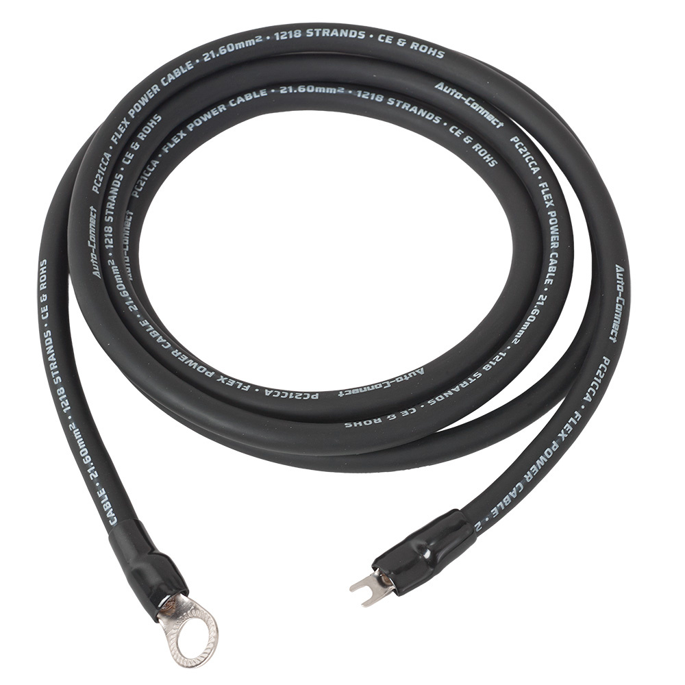 Auto-Connect 2,5-metrowy kabel zasilający CCA 21,6 mm², czarny