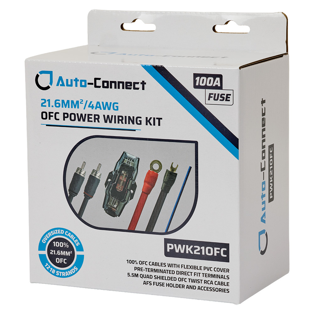 Auto-Connect OFC kabel kit, 21.6mm²