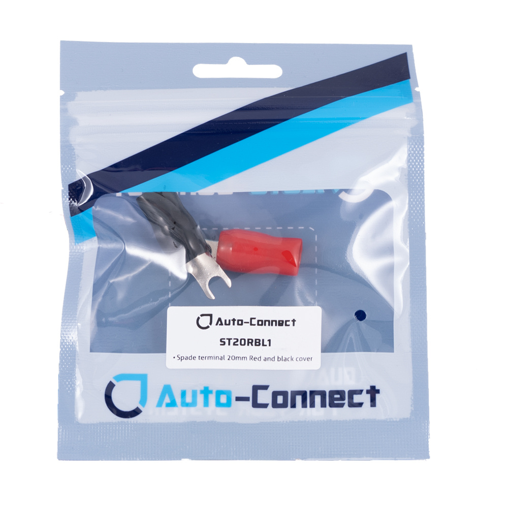 Auto-Connect czerwona i czarna widełkowa końcówka kablowa, 20mm²