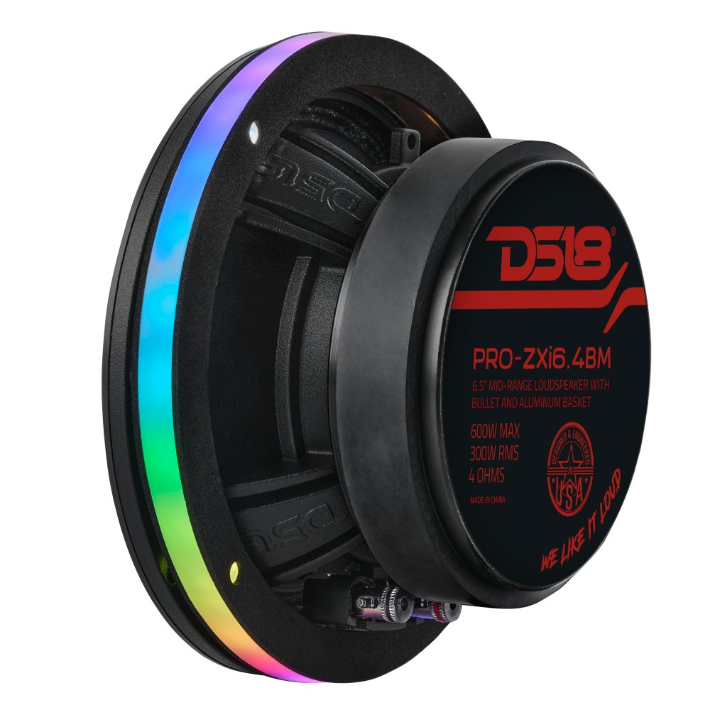 DS18 DLRING6, 6,5-calowy cyfrowy pierścień LED RGB do głośników/subwooferów