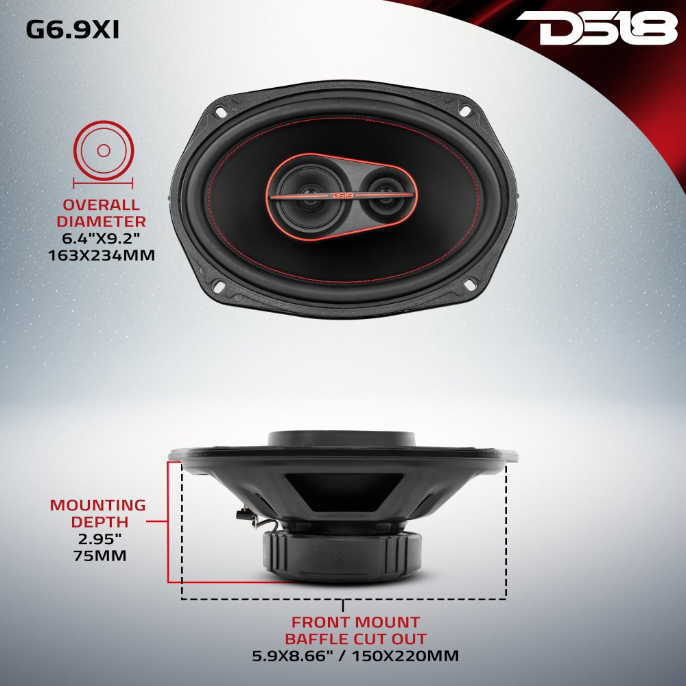 DS18 G6.9Xi, 6x9-calowe głośniki współosiowe