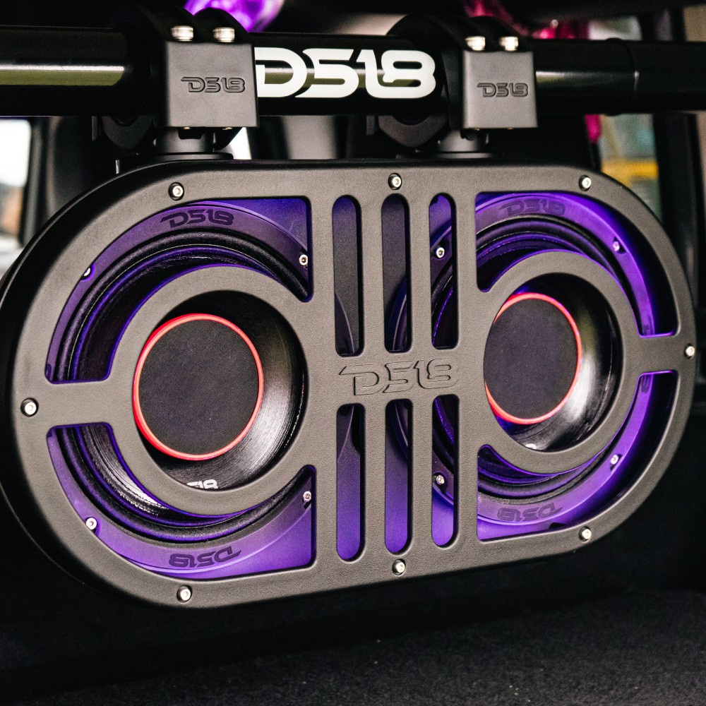 DS18 JVOCE8, 2x8-calowy odporny na warunki pogodowe soundbar z LED