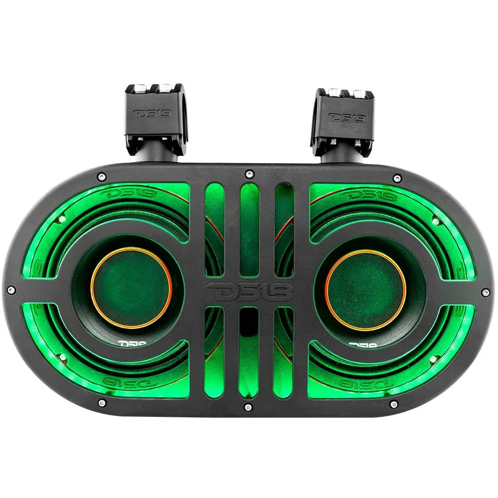 DS18 JVOCE8, 2x8-calowy odporny na warunki pogodowe soundbar z LED