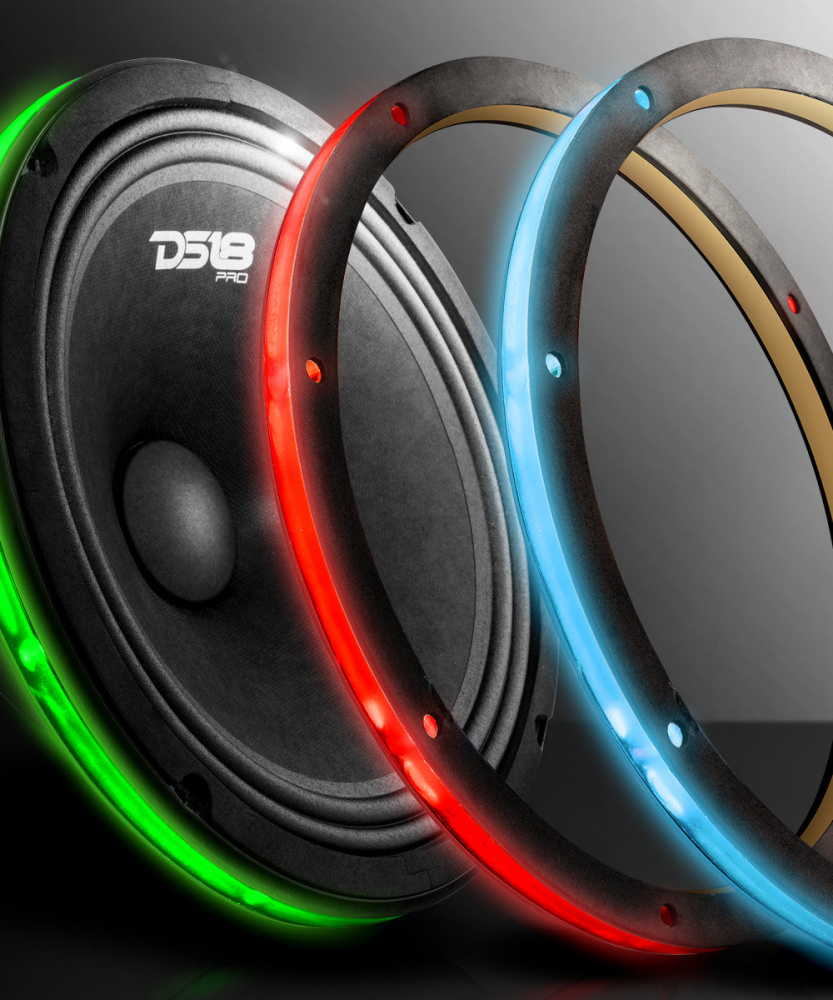 DS18 LRING10, 10-calowy pierścień RGB LED do głośników/basów