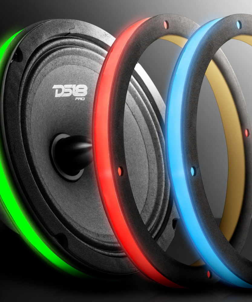 DS18 LRING8, 8-calowy pierścień RGB LED do głośników/basów