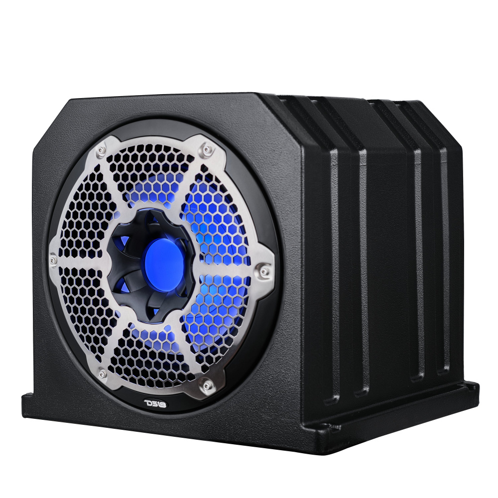 DS18 NXL-10SUBLD/BK, 10-calowa morska obudowa basowa z podświetleniem RGB LED, czarna