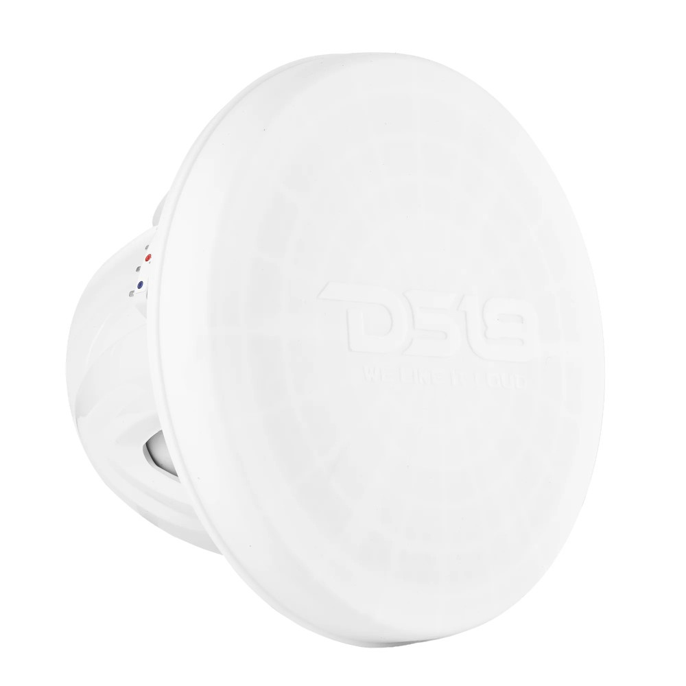 DS18 NXL-10SUB/WH, białe 10-calowe morskie basy z LED, para