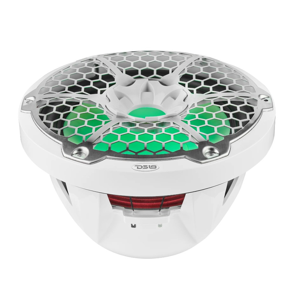 DS18 NXL-12SUB/WH, białe 12-calowe morskie basy z LED, para