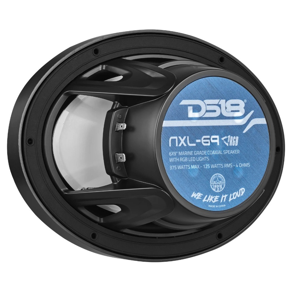 DS18 NXL-69/BK, czarne 6x9-calowe głośniki morskie z LED, para