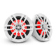 DS18 NXL-6, białe 6,5-calowe morskie głośniki z LED, para DS18 NXL-6, białe 6,5-calowe morskie głośniki z LED, para