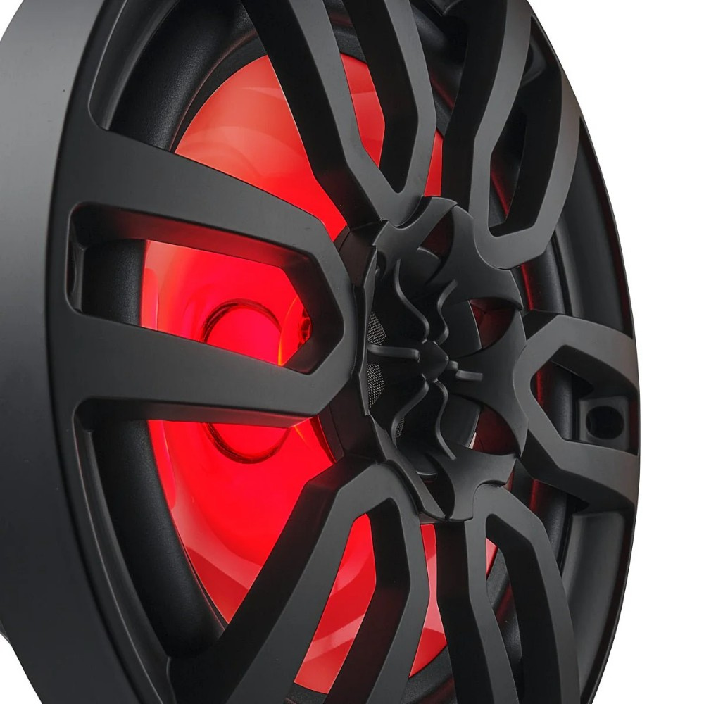 DS18 NXL-8/BK, czarne 8-calowe głośniki morskie z LED, para