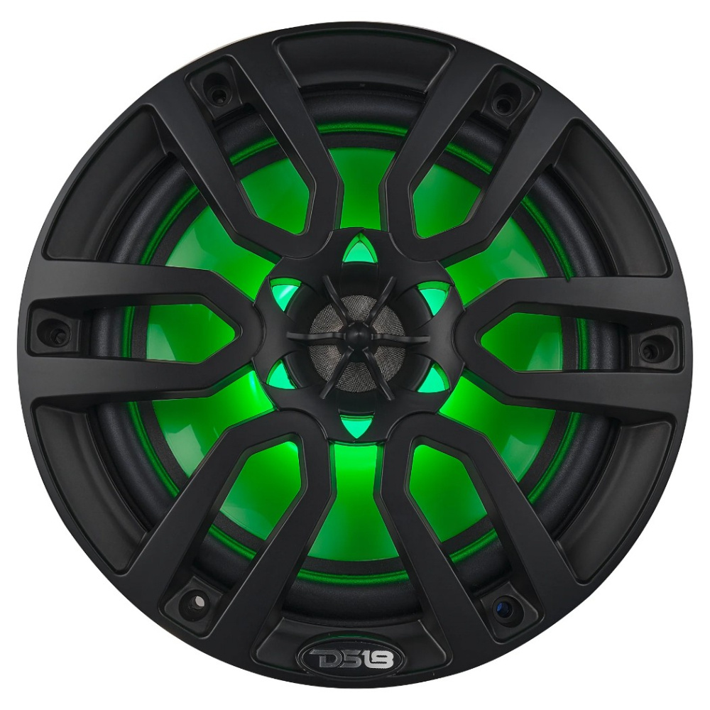 DS18 NXL-8/BK, czarne 8-calowe głośniki morskie z LED, para